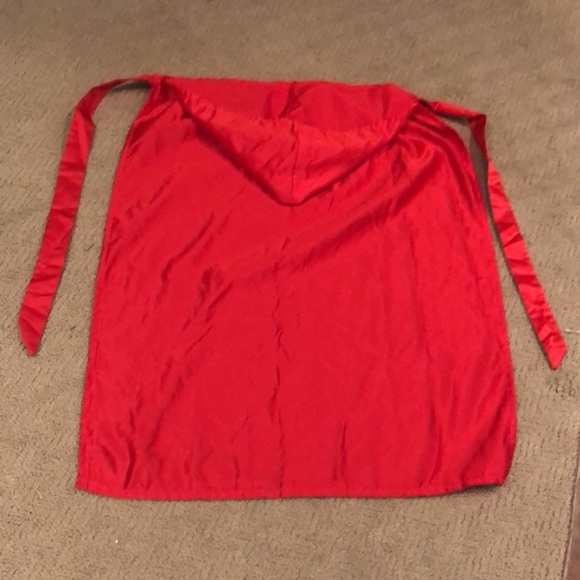 Red Satin Cape with Hood -Halloween Costume - One Size - Picture 2 of 12